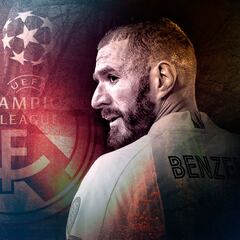 Benzema, nacido para la Champions