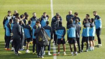 Entrenamiento del FC Barcelona.