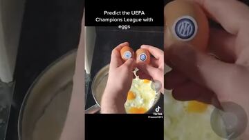 La predicción que da al Inter como próximo campeón de Champions hecha con huevos que se volvió viral en redes