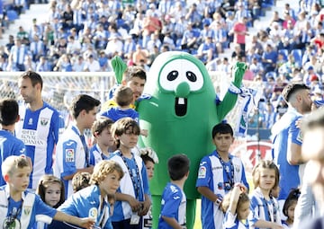 Mascota del Leganés, representa un pepino 