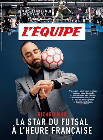 Ricardinho copa la portada de la revista L'Equipe Magazine.