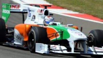<b>SUSTO EN 2010. </b>Adrian Sutil protagonizó un espectacular accidente en los libres al salirse con su Force India en la Curva 8.