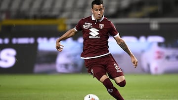 STADIO OLIMPICO GRANDE TORINO, TURIN, ITALY - 2020/07/29: Alejandro 'Alex' Berenguer of Torino FC in action during the Serie A football match between Torino FC and AS Roma. AS Roma won 3-2 over Torino FC. (Photo by Nicolò Campo/Ligh