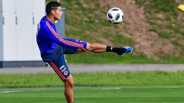 La Selección Colombia ya sabe qué uniforme usará en el encuentro ante Polonia en el Mundial de Rusia 2018. James Rodríguez entrenó normalmente.