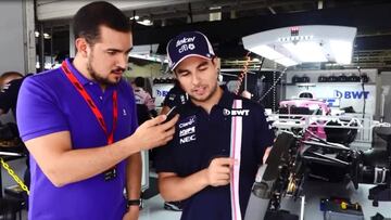 Sergio 'Checo' P谷rez explica c車mo funciona un volante de F1