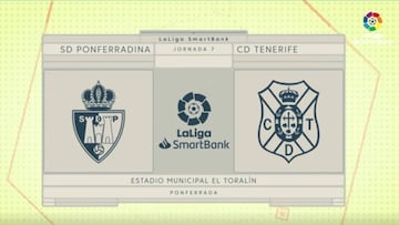 Resumen del Ponferradina vs. Tenerife de LaLiga SmartBank