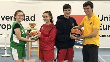 Representantes de los equipos de la final de la Copa Colegial de Madrid 2019.