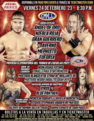 Viernes Espectacular CMLL 24 de febrero 2023: Cartelera, luchadores y cómo comprar entradas para la lucha libre