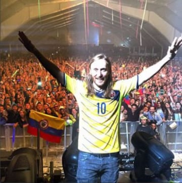 El DJ francés lució en Bogotá la camiseta que le regaló James Rodríguez 