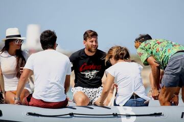 Messi y Antonella Roccuzzo disfrutan de sus últimos días de vacaciones en Formentera.
