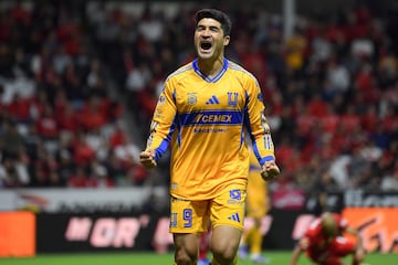 Nicolás Ibáñez es el representante de los Tigres en la tabla de goleo.
