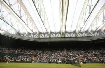 Vista general del partido entre Caroline Wozniacki y Svetlana Kuznetsova.