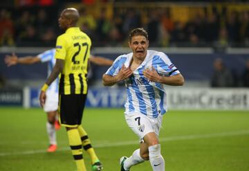 El 9 de abril de 2013 el M¨¢laga jugaba la vuelta de cuartos contra el Borussia en Dortmund. El M¨¢laga contaba con el 1-0 a favor de la ida en La Rosaleda. En el minuto 23, joaqu¨ªn de un zurdazo perfecto, inaugur¨® el marcodro del Westfalen Arena. Por desgracia, el partido acab¨® 3-1, y los alemanes remontaron la eliminatoria. Este fue el ¨²ltimo partido del M¨¢laga y de Joaqu¨ªn en la m¨¢xima competici¨®n continental.