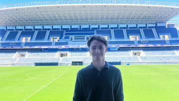 Lucas Bretón en La Rosaleda