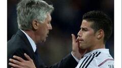 James se despide de Ancelotti: "Gracias por todo míster"