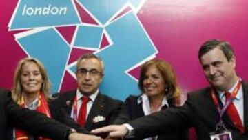 Víctor Sánchez, consejero delegado; Theresa Zabell, directora de relaciones internacionales; Alejandro Blanco, presidente; Ana Botella y Miguel Cardenal (CSD).