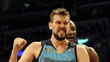 <b>¿A LA GRAN MANZANA? </b>Marc Gasol celebra una canasta.