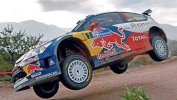 <b>ESPECTÁCULO. </b>Así conduce Sordo en el Rally de Argentina.