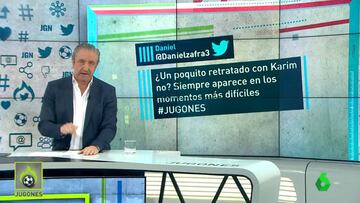 "Retratan" a Pedrerol por Benzema: su respuesta es oro puro