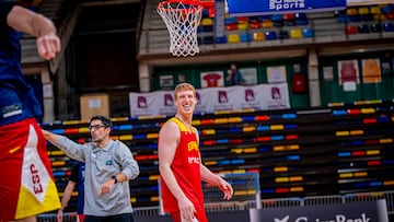Alberto Díaz, base de la Selección, durante un entrenamiento en Guadalajara.
