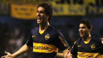 <b>ESPANYOL </b>Juan Forlín, celebrando un gol con el Boca Juniors.