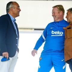 Laporta escenifica su 'buen rollo' con Koeman