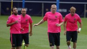 Jeremy Mathieu se entrena por primera vez con el Barcelona