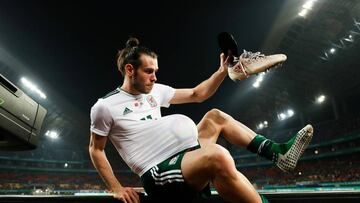 Gareth Bale of Wales leaves after the match.