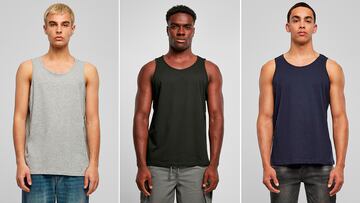 Camiseta de tirantes negra para hombre.