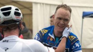 Chris Froome, en meta.