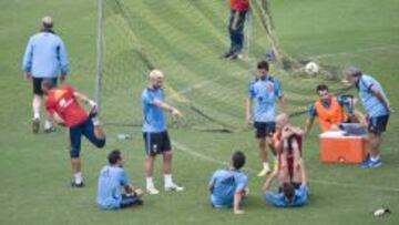 La Selección entrenó en el estadio Monumental.