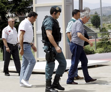 Ángel María Villar fue trasladado a la sede de la RFEF para presenciar el registro.