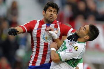 Diego Costa con Botía.