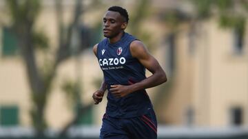 Lucumí ya entrena a la par de sus compañeros en Bologna.