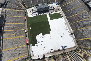 Así quedó la cancha del Monumental tras el recital de Bruno Mars