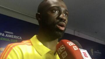 Davinson en zona mixta despu&eacute;s de partido contra Argentina