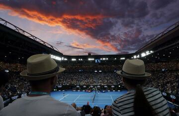 Vista general de la pista Rod Laver Arena. 