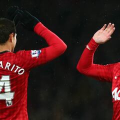 El histórico reencuentro entre Chicharito Hernández y Wayne Rooney