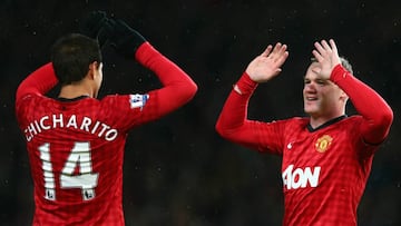 El histórico reencuentro entre Chicharito Hernández y Wayne Rooney