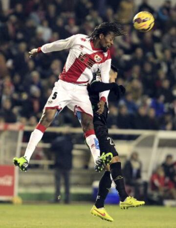 El defensa senegalés del Rayo Vallecano Abdoulaye Ba.