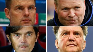 De Boer, Koeman, Cocu y Van Gaal optan al banquillo de Holanda.