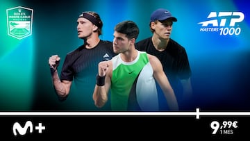 ATP Masters 1000 de Montercarlo de tenis en Movistar Plus+