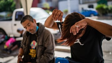 TIJUANA, MEXICO - OCTOBER 20: Deportees who have become addicted to fentanyl, after shooing up in the Zona Norte neighborhood of Tijuana, Mexico, Thursday, October 20, 2022. (Photo by Salwan Georges/The Washington Post via Getty Images)