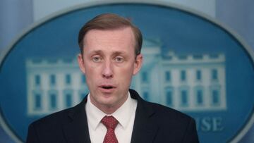 FILE PHOTO: U.S. White House National Security Advisor Jake Sullivan speaks to the news media about the situation in Ukraine during a daily press briefing at the White House in Washington, U.S., February 11, 2022. REUTERS/Leah Millis/File Photo
