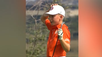 12-year-old golfer stuns with slam dunk ace as Tony Finau cheers at PGA Jr. League!