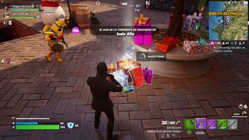 fortnite festival invierno 2023 evento navidad misiones investiga los alijos de regalos robados