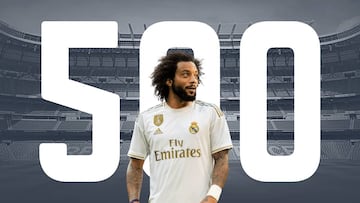 Marcelo joins the Real Madrid 500 club