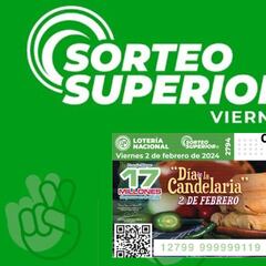 Resultados Sorteo Superior 2794: lista de ganadores y números premiados | 02 de febrero 2024