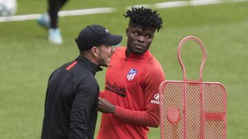 Thomas, con Simeone.