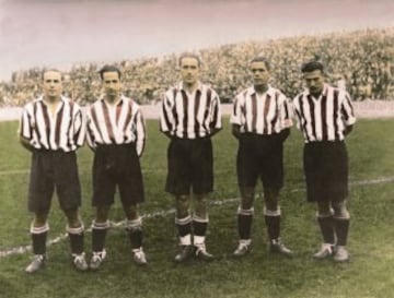 "La maravillas" del Athletic formada por Lafuente, Iraragorri, Bata, Chirri II y Gorostiza. Entre 1929 y 1934, el Athletic gan車 tres Ligas (1930,31 y 34) y cuatro Copas ( del 30 al 33). Por si exiten dudas sobre su calidad, cabe decir que lograron 307 goles en 90 partidos